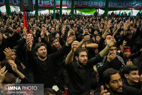 عزاداری روز تاسوعای حسینی در آسایشگاه جانبازان شهید مطهری