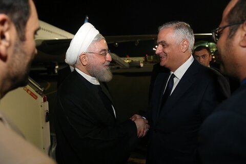 روحانی با رئیس جمهوری ارمنستان دیدار کرد