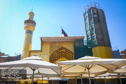 Imam Ali holy shrine full of Arba'een pilgrims
