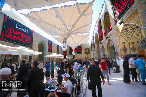 Imam Ali holy shrine full of Arba'een pilgrims
