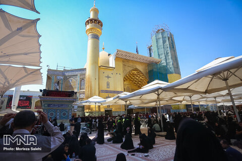 Imam Ali holy shrine full of Arba'een pilgrims
