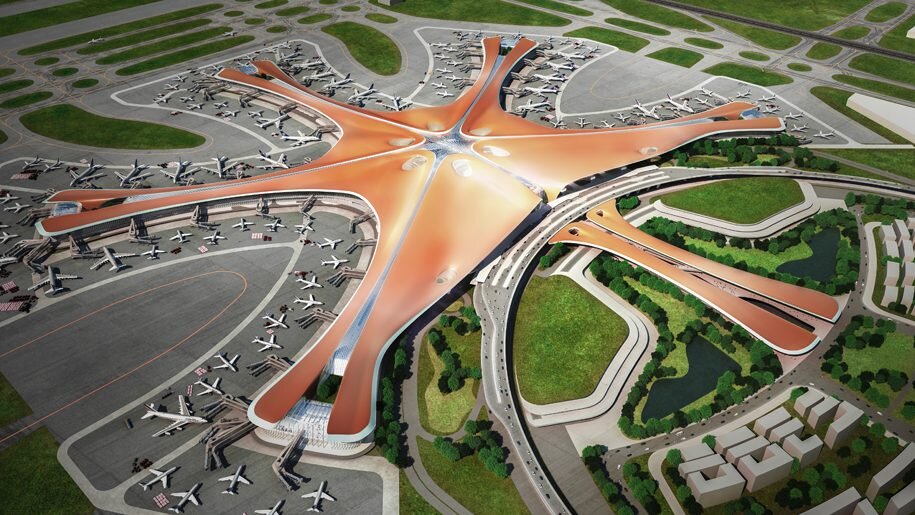 بزرگترین فرودگاه جهان در پکن با طرح ستاره دریایی