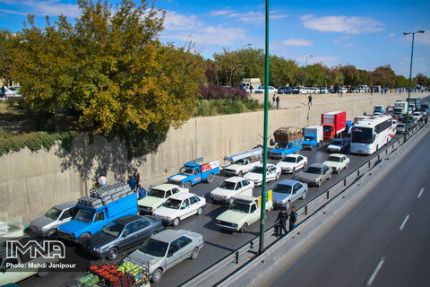 آخرین وضعیت ترافیکی خیابان های کلان شهر اصفهان