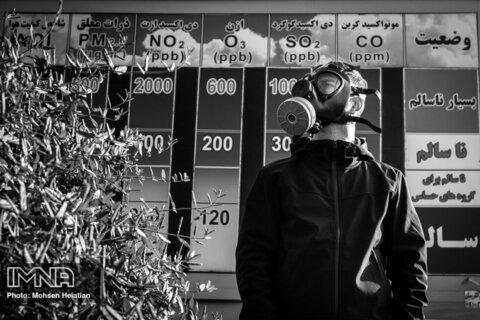 ایستگاه های سنجش آلودگی هوای شهر اصفهان در نقاط آلوده و میادین اصلی در روزهای آلوده خاموش است