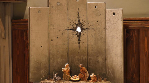 تازه‌ترین اثر بنکسی در کرانه باختری با نام «زخم بیت‌لحم» 