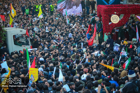 مراسم تشییع پیکر سردارسپهبد شهید قاسم سلیمانی و همراهانش در تهران