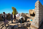 خسارت سیل در روستای چاه الوند