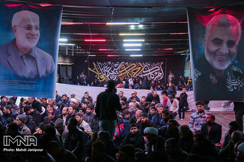 مراسم عزاداری شب شهادت حضرت زهرا (س) در گلستان شهدای اصفهان