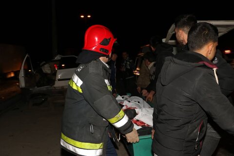 مرگ دلخراش ۲ جوان بر اثر واژگونی خودرو در بزرگراه چمران اصفهان