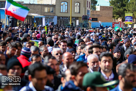 راهپیمایی ۲۲ بهمن در مبارکه و سمیرم