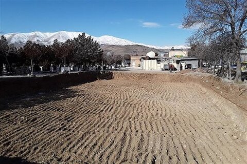آغاز عملیات احداث سالن انتظار در آرامستان بهشت محمدی