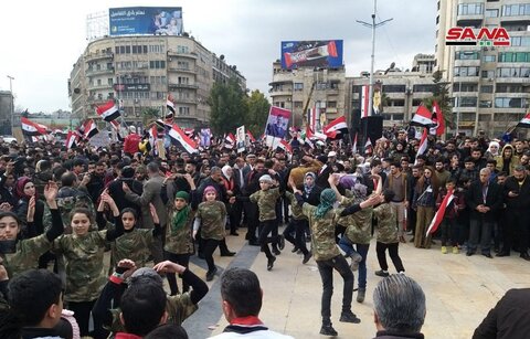 جشن و پایکوبی در حلب + عکس