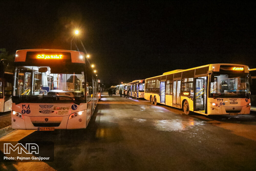 اتوبوسرانی اصفهان تا حد ضرورت محدود شد