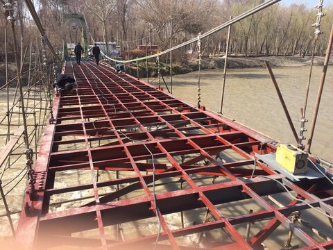 اجرای پروژه تعمیر و تقویت سازه پل معلق کابلی ناژوان