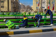 رنگ‌آمیزی جداول شهر مشهد در ایستگاه پایانی