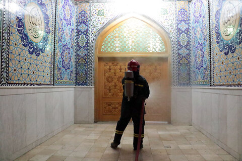 ضدعفونی مساجد مناطق حاشیه ای شهر مشهد