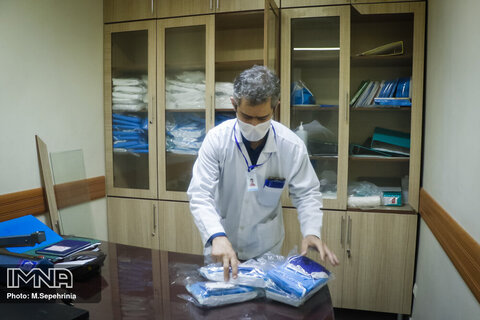 بخش ویژه بیماران کرونا در بیمارستان امام رضا تبریز