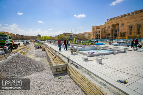 روند پیشرفت پروژه میدان امام حسین(ع)