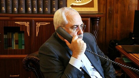 گفت وگو ظریف با وزیر امور خارجه امارات 