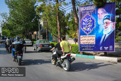تجدید میثاق هیئت موتورسواری استان با شهدا