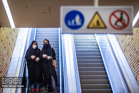  Isfahan's urban subway ramped up services maintaining social distancing