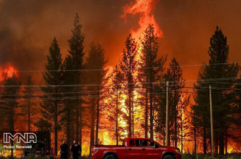 آتش سوزی در شهر کالیفرنیا آمریکا