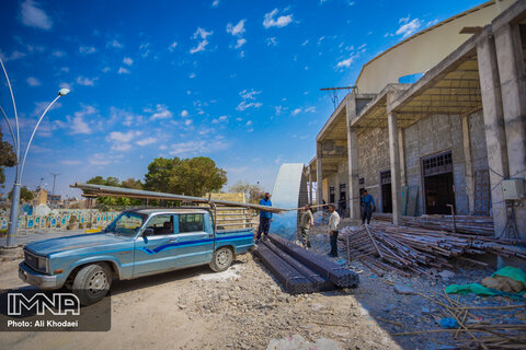 روند پیشرفت سالن اجتماعات گلستان شهدای اصفهان