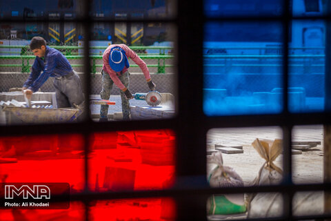 روند پیشرفت سالن اجتماعات گلستان شهدای اصفهان