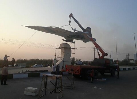 نصب المان جنگنده "خلبان شهید پرویز ذبیحی" در جویبار