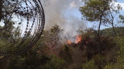 انفجار و آتش سوزی مهیب در جنوب لبنان + فیلم