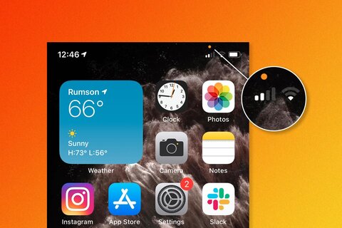 نقطه نارنجی و شنود گوشی‌های آیفون! + جزییات آی‌اواس ۱۴ (iOS 14)