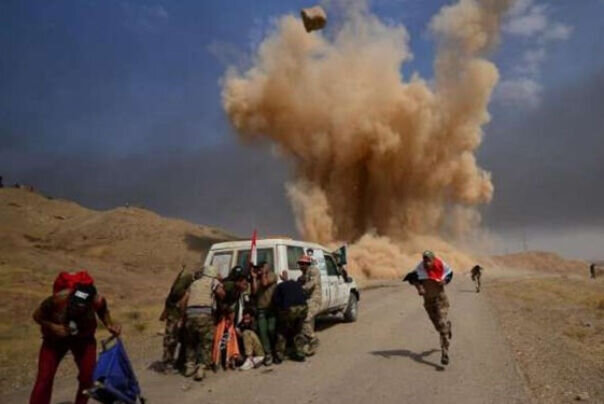 تیپ ۱۱۰ الحشد الشعبی در شرق عراق هدف حمله خمپاره‌ای قرار گرفت