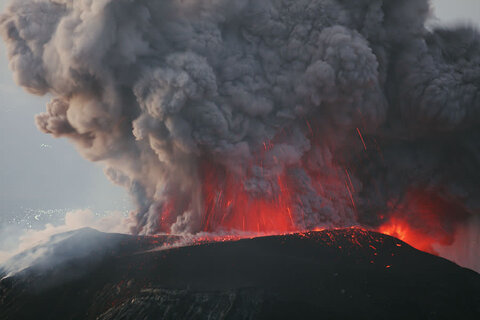 پیش‌بینی زمان فوران آتشفشان به کمک پهپاد