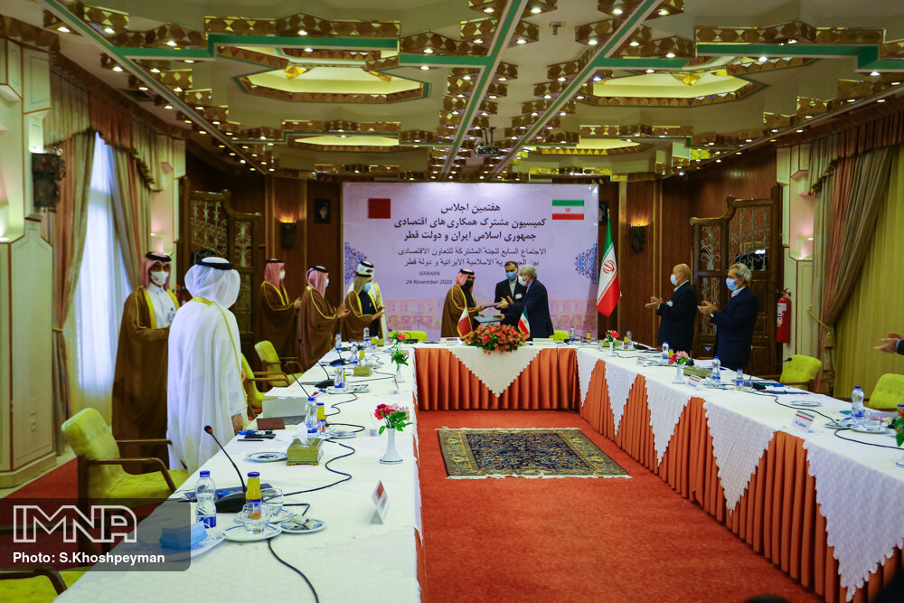 سند همکاری اقتصادی ایران و قطر به امضا رسید