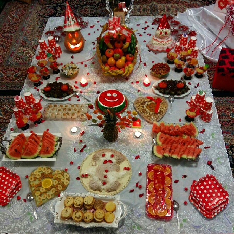 تزیین شب یلدا برای عروس و سفره آرایی شب چله + عکس هندوانه و کدو - ایمنا