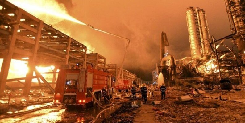 انفجار در کارخانه شیمیایی در چین