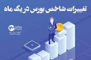 تغییرات شاخص بورس در یک ماه / اینفوگرافیک