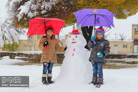 بارش برف در سمیرم‎