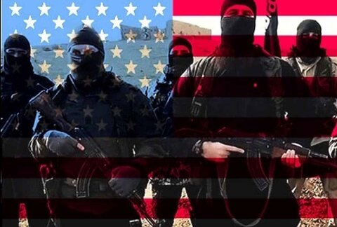 تصویربرداری پهپادهای ایرانی از تعاملات نیروهای آمریکایی با داعش
