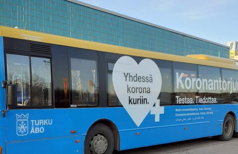 اتوبوس‌های ضدکرونا در فنلاند