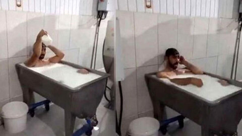 ۱۵ سال زندان برای حمام در وان پر از شیر + عکس