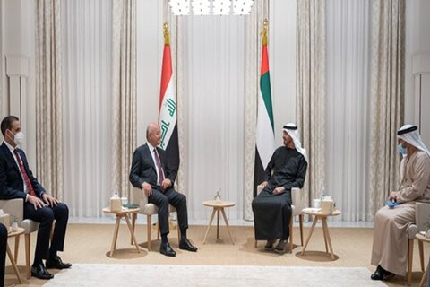 رئیس‌جمهور عراق و ولی‌عهد ابوظبی دیدار کردند