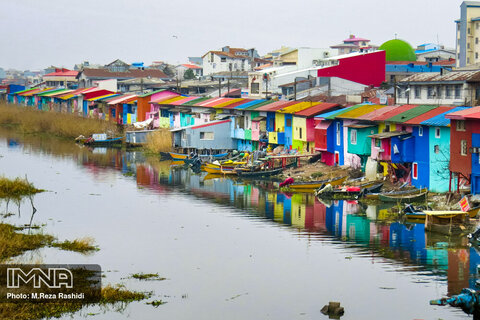 Bandar-e Anzali home to brightly coloured houses