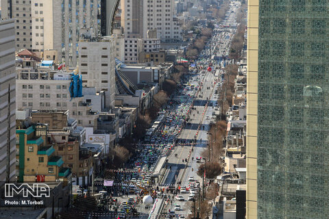 مراسم راهپیمایی ۲۲ بهمن در مشهد