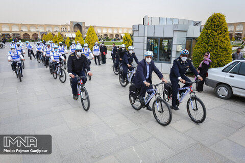 Traffic Bicycle Patrols Show up in Isfahan's streets