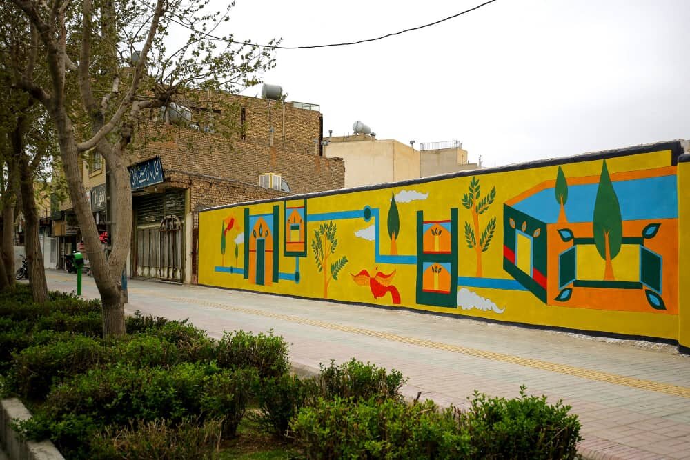 طرح دیوار نگاره‌های شهری در گلپایگان اجرا می‌شود