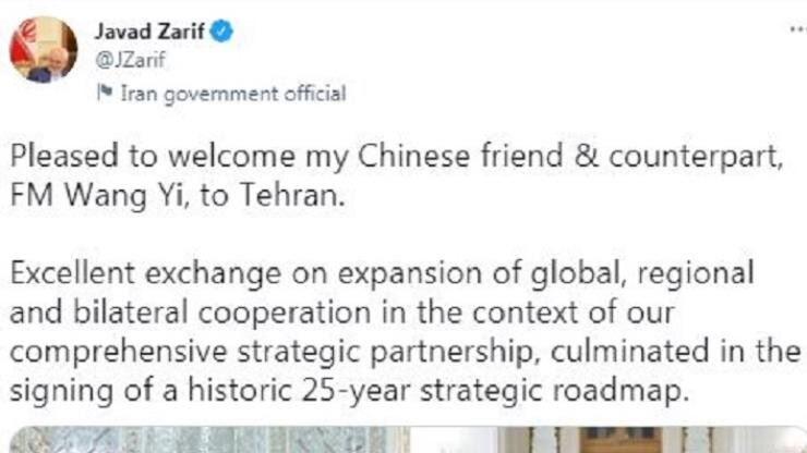 توییت ظریف پس از دیدار مهم با وزیر خارجه چین