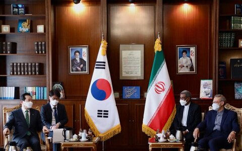 نخست وزیر کره جنوبی با علی لاریجانی دیدار کرد