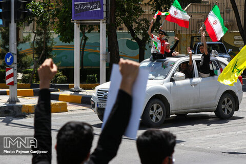 راهپیمایی موتوری مردم اصفهان در روز قدس