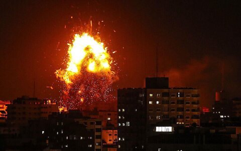 حمله موشکی رژیم صهیونیستی به مرکز غزه